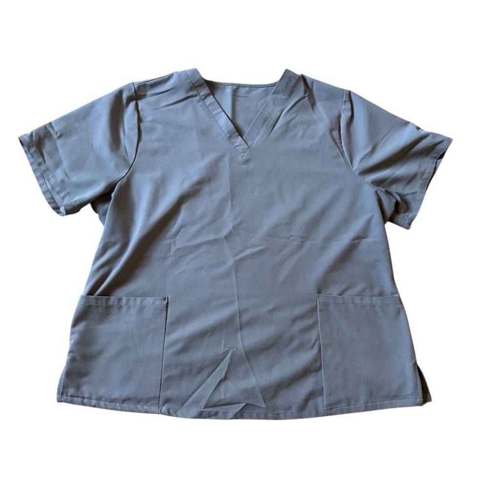 Mandala Women’s Brown V Neck Size 2XL Scrub Top Equa-Tek Technology Nurse
